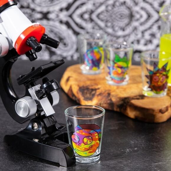Silver Buffalo Rick & Morty Colorful Faces 2-Ounce Mini Shot Glasses- Set of 4 - Picture 4 of 6